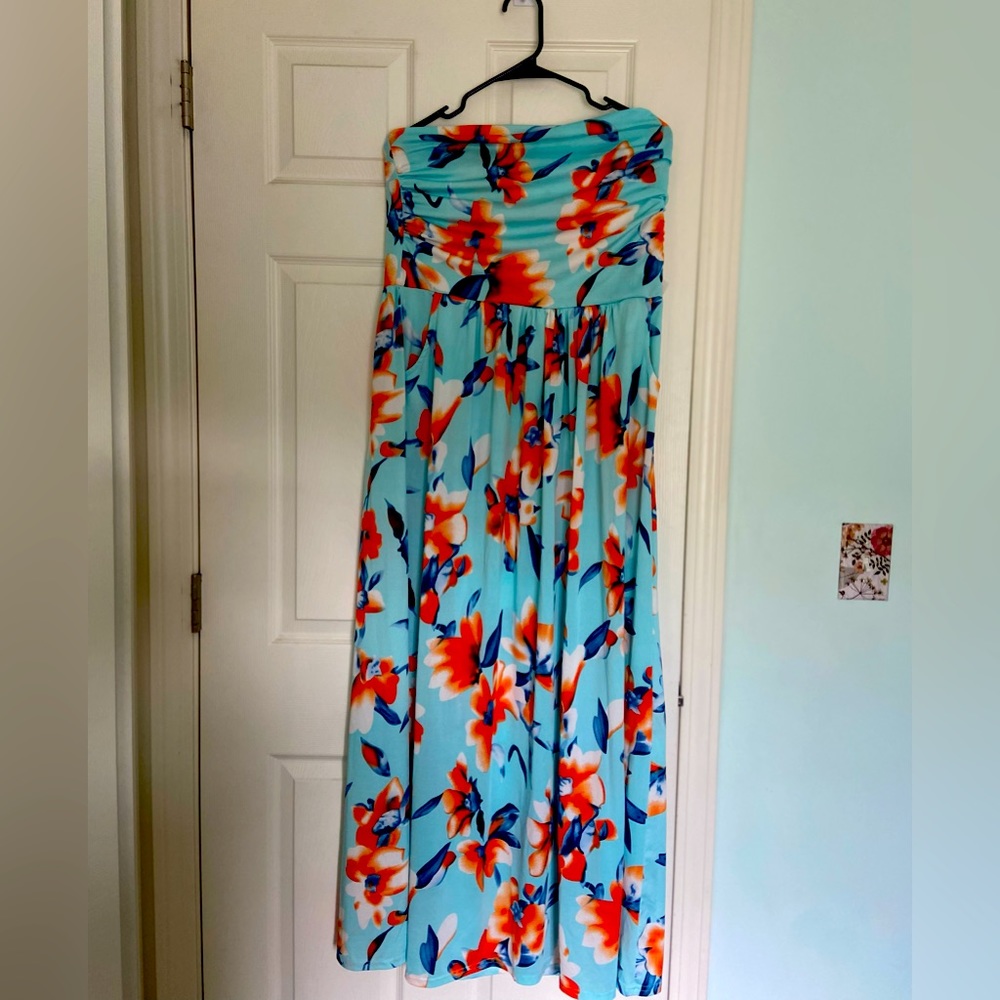 Women’s sleeveless maxi dress with pockets XL